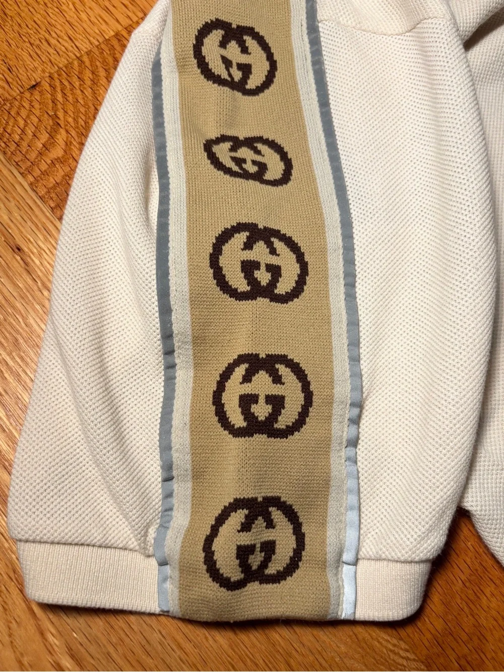 Gucci GG Nylon Logo Tape Polo Shirt